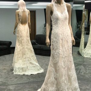 Maggie Sottero’s “Blaise” wedding gown… Ivory over Light Gold… Size 12